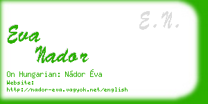 eva nador business card
