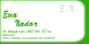 eva nador business card